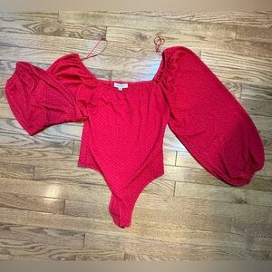 NWT Francesca's Collections Vibrant Red Textured Top